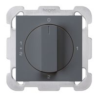 Interruttore rotativo INC kallysto 1/1L antracite con manopola