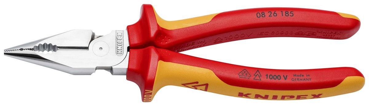Pinze universali con testa punta KNIPEX VDE Ø3.8/3/13mm 25mm²