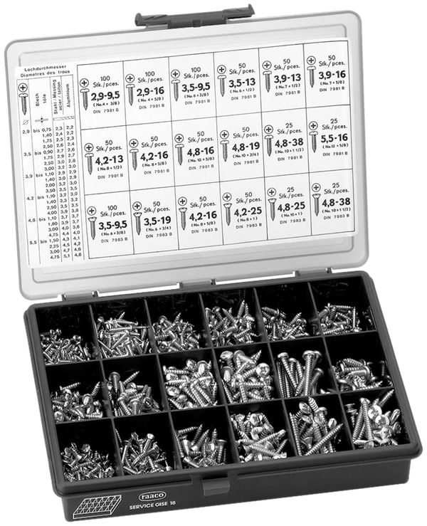 Blechschrauben-Sortiment gross