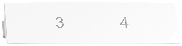 Placchetta indicatrice EDIZIOdue 3-4, per uscita obliquo, 10 pezzi, bianco