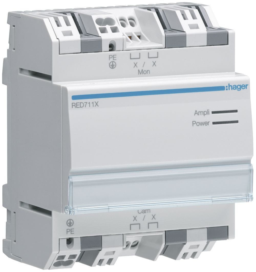 Amplificatore video AMD Hager RED711X 2-fili, per citofono