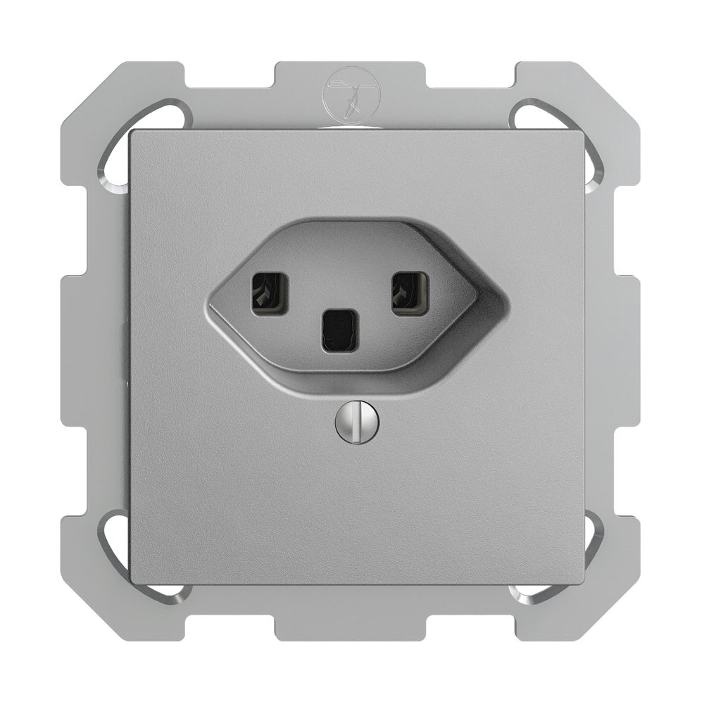 UP-Steckdose EDIZIOdue T23 16A silver, Schraubklemmen