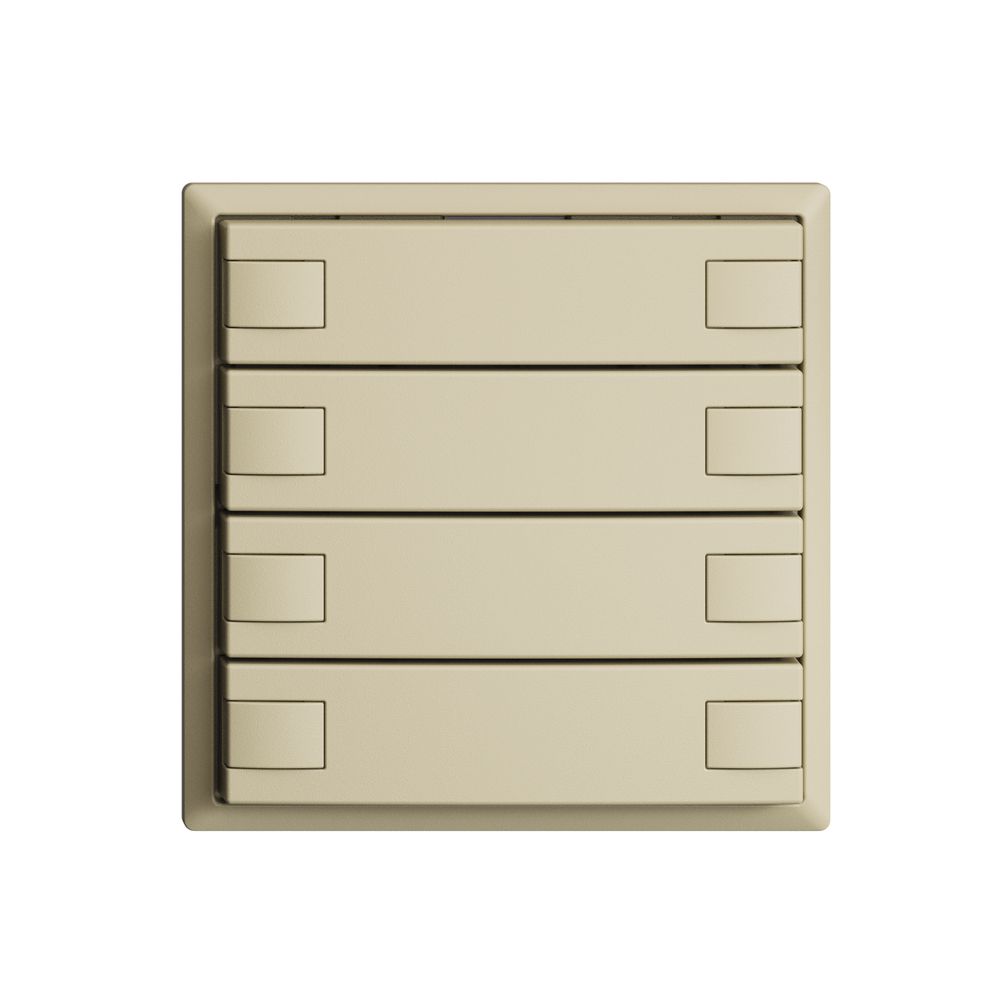 Poussoir ENC KNX 8× EDIZIOdue vanille RGB sans LED