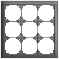 UP-Kopfzeile EDIZIOdue SNAPFIX® 3×3 horizontal und vertikal 208×208mm dunkelgrau