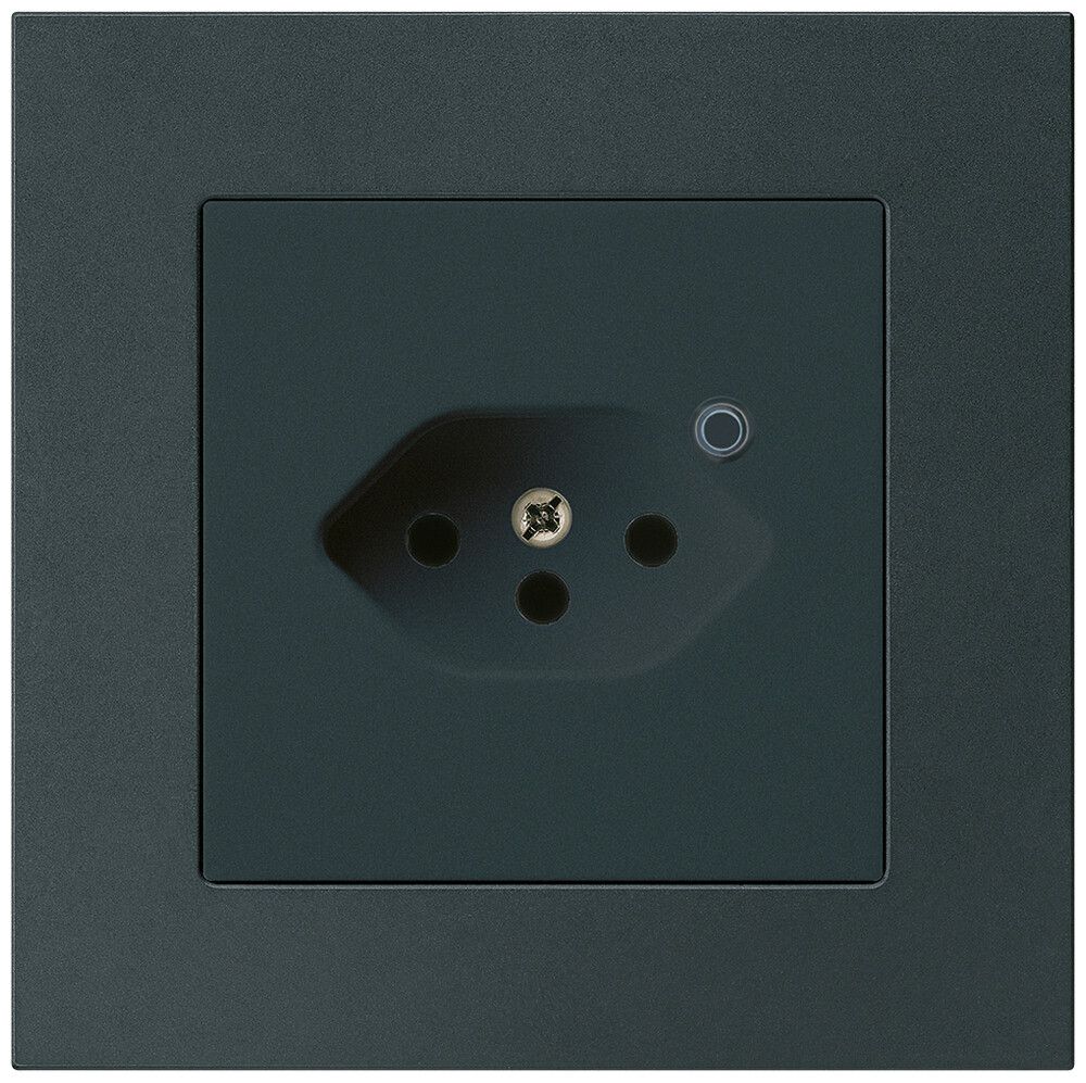 UP-Steckdose Hager kallysto.pro 1×T13 beleuchtet C schwarz