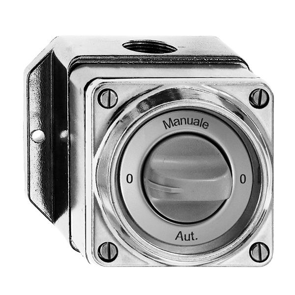 Interruttore rot. AP bagn. 0-Manuale-0-Aut.2/1P, Al natura