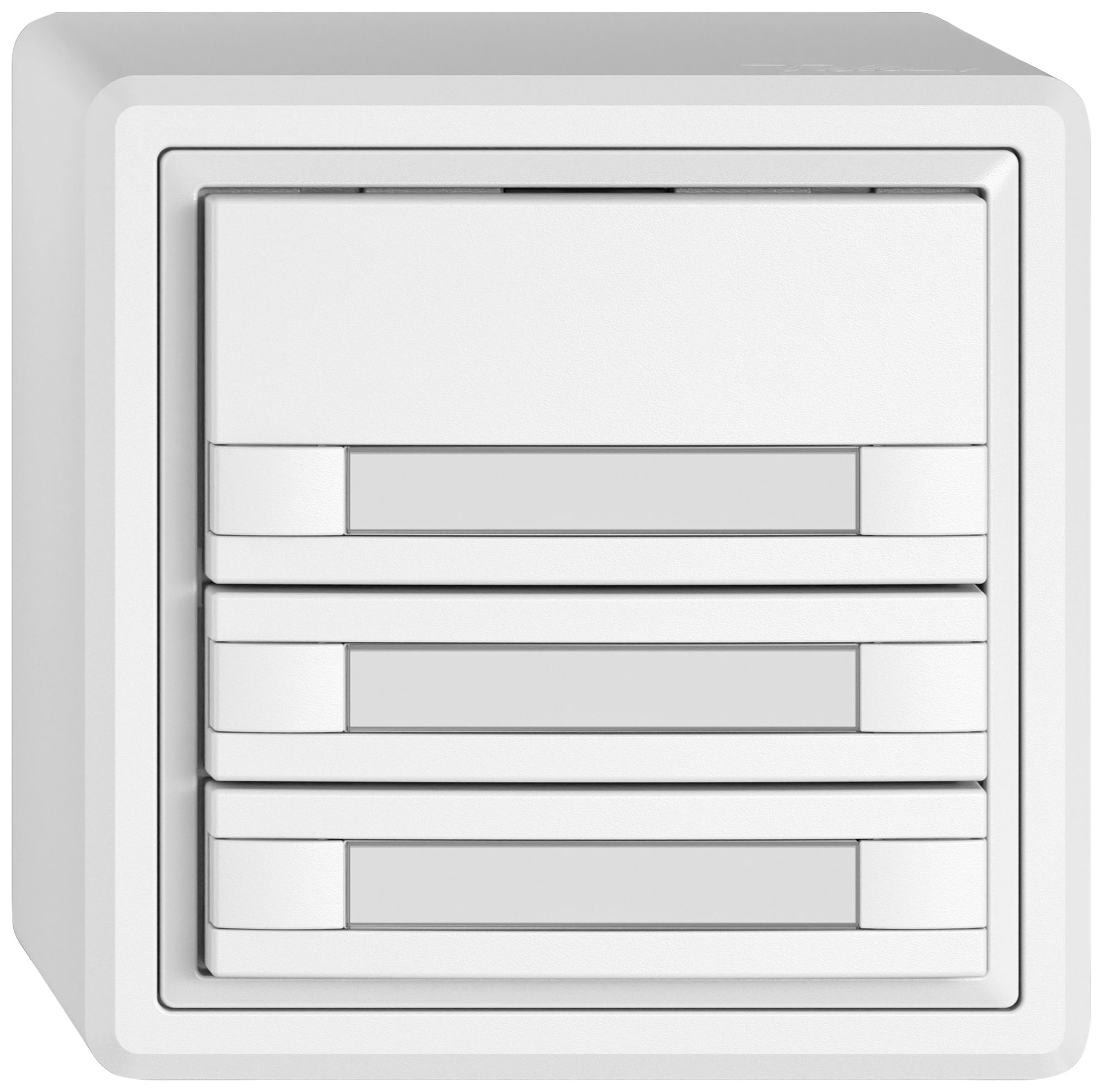 AP-Universaltaster EDIZIO.liv UNI SNAPFIX® 12…48V o.LED 6× 1-Tbed.Pap.ws