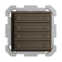 UP-KNX-Taster RGB EDUE, 250mW, o.LED, m.Papiereinlage, 4×Taste, 2×Tastenb., cof