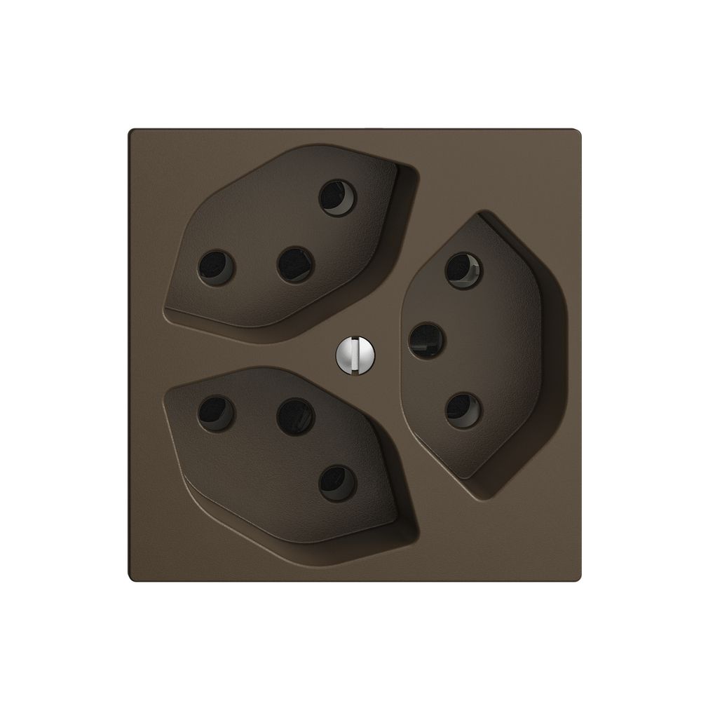 Prise ENC EDIZIOdue 3×T13 coffee 3×S