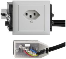 Prise INC EDIZIOdue T23 L2 gris clair, 49…69mm pour câble Technofil