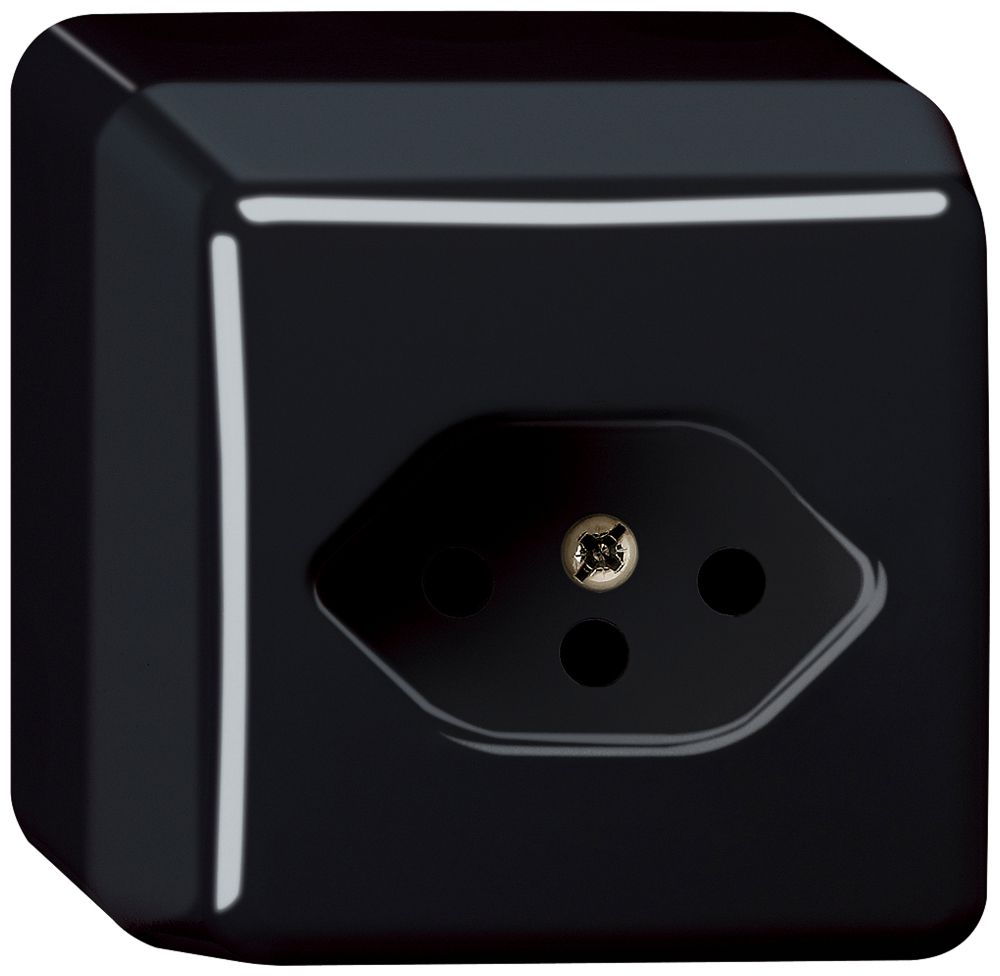 Prise AP basico type 13 noir