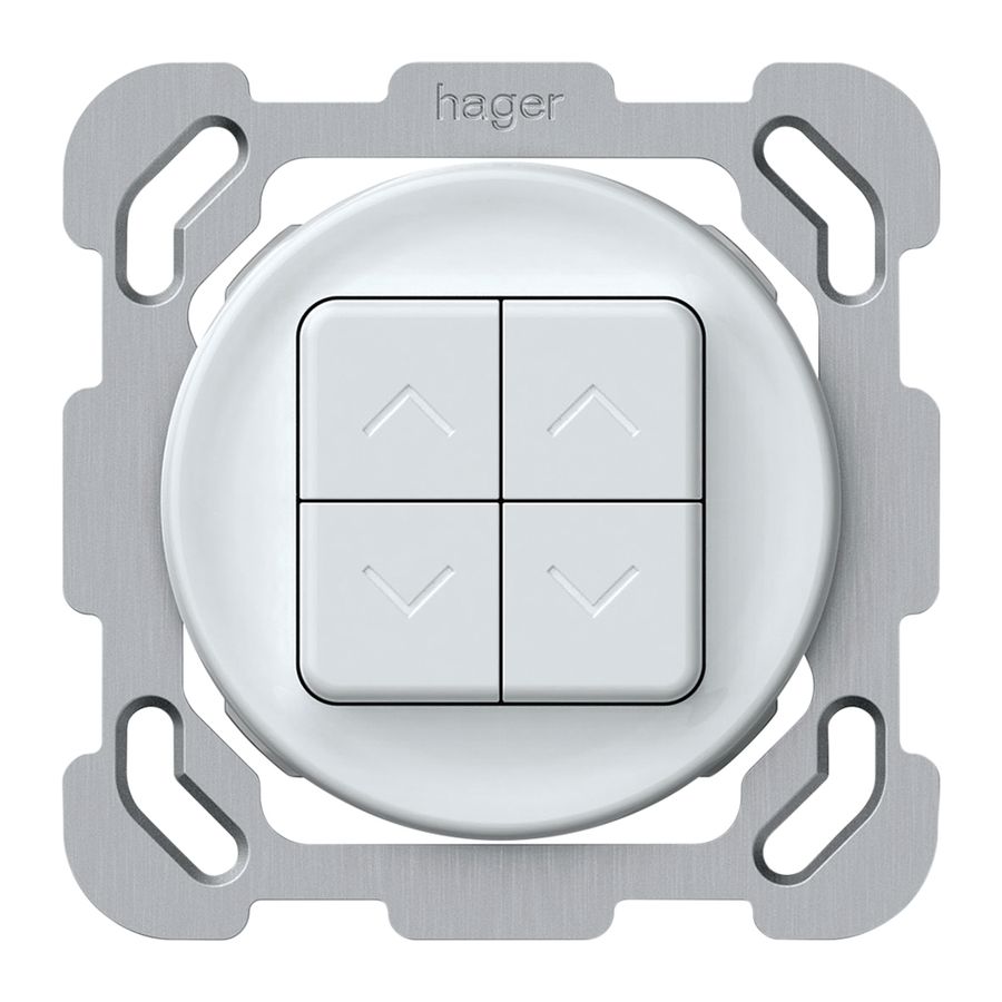 UP-Storentaster origin 2P 4×Tasten 77×77mm weiss