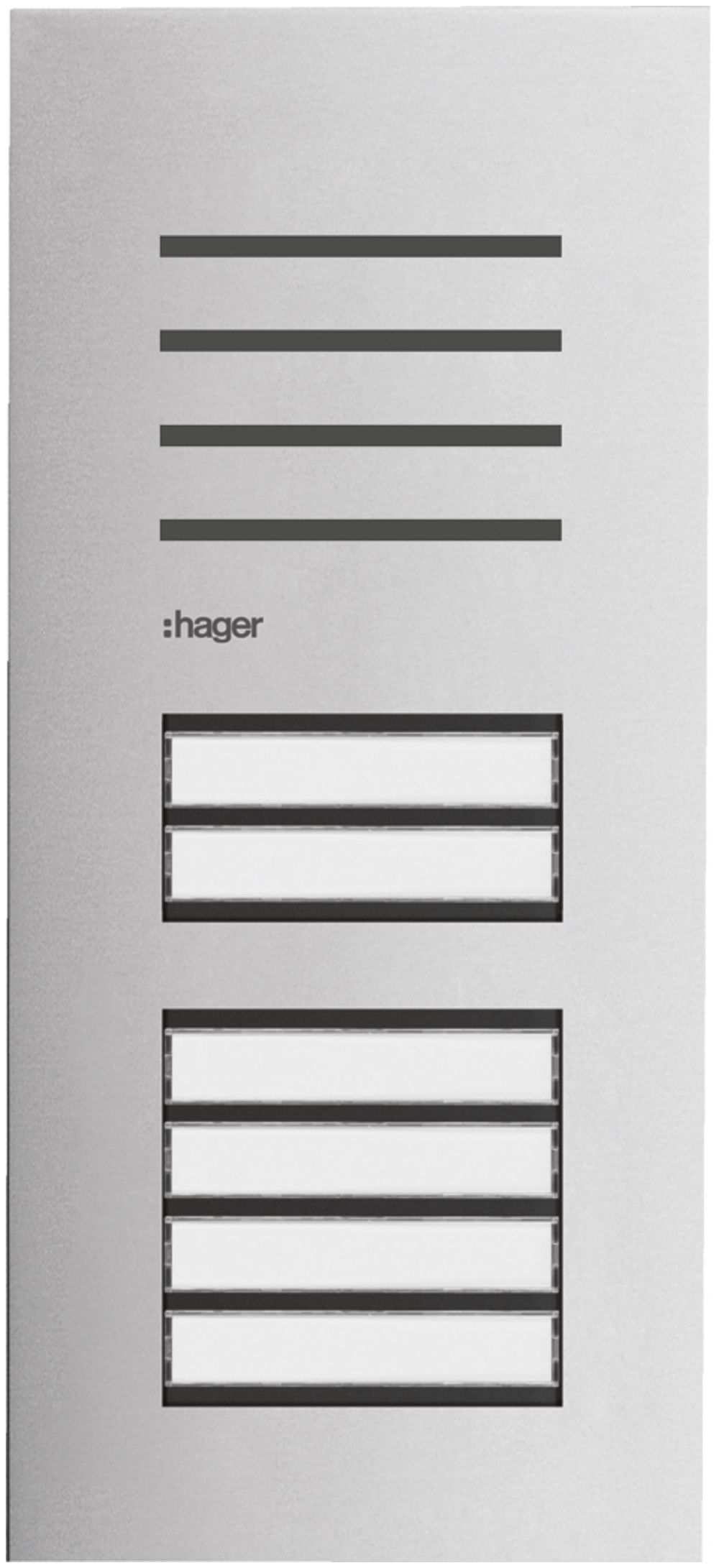 Aussenstation Audio Hager elcom.one 2-Draht für 6Wohnungen Edelstahl