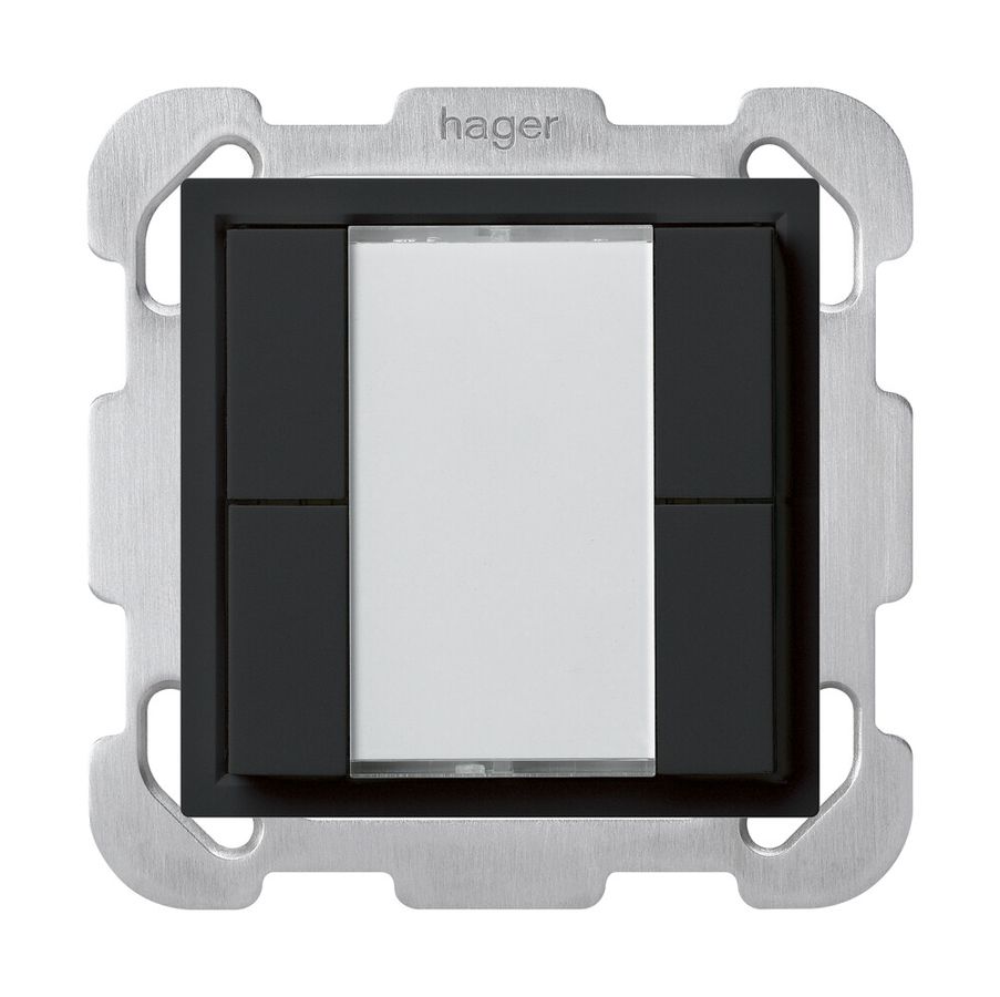 UP-Universaltaster 4×kallysto B ohne LED schwarz