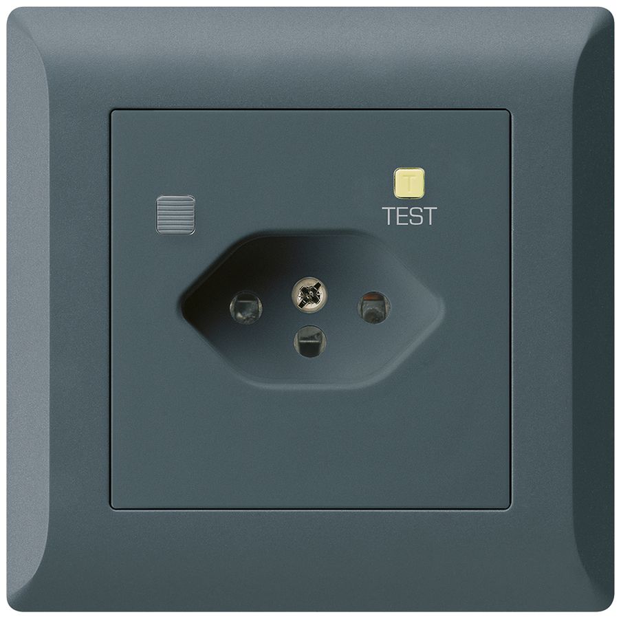 UP-Steckdose KLI T13 FI 30mA anthrazit