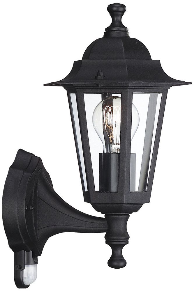 Wandleuchte Philips Peking E27 SEN 1×60W IP44 schwarz