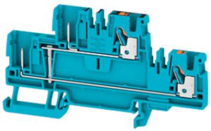 Durchgangs-Reihenklemme Weidmüller APGTB VL PUSH IN 2.5mm² 2 Etagen TS35 blau