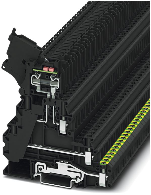 Borne de sécurité PX noir UT 4-PE/L/HESILED 24 (5X20)