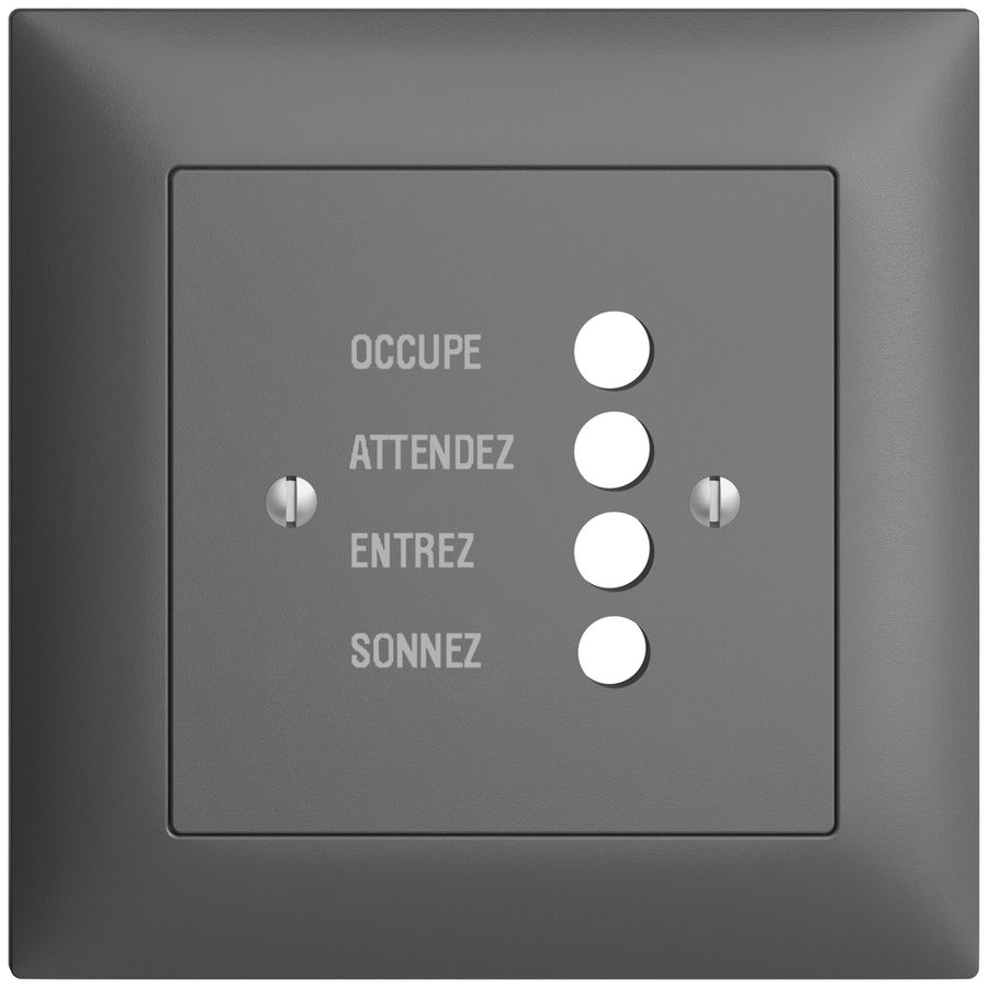 Kit front. INC EDIZIOdue grigio scuro, 88×88 per stazion.d.porta 1334.F