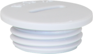 Stopfen mit Rand PS M16 hellgrau