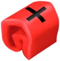 Marqueur de conducteur Weidmüller CLI C MP p.Ø3…5mm 3×4.2mm symbole: +, rouge