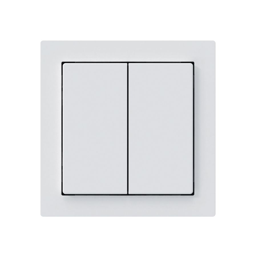 Poussoir KNX Hager BA kallysto A double 60×60mm blanc
