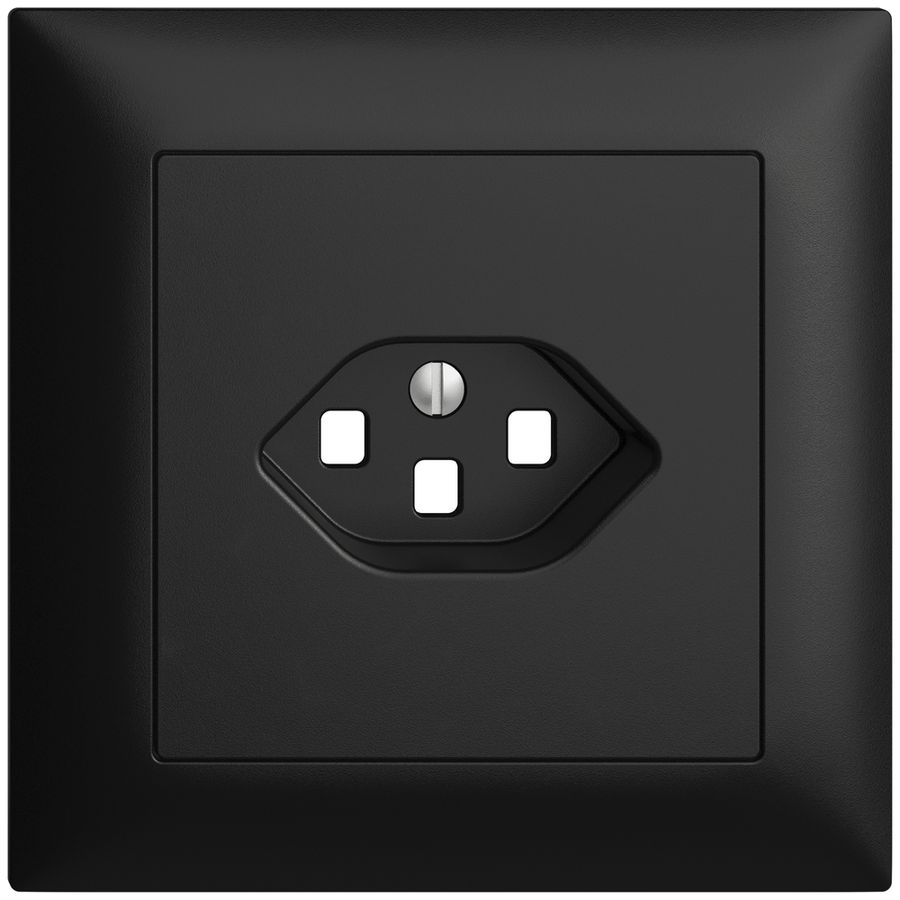 UP-Frontset EDIZIOdue schwarz 88×88mm 1×T23