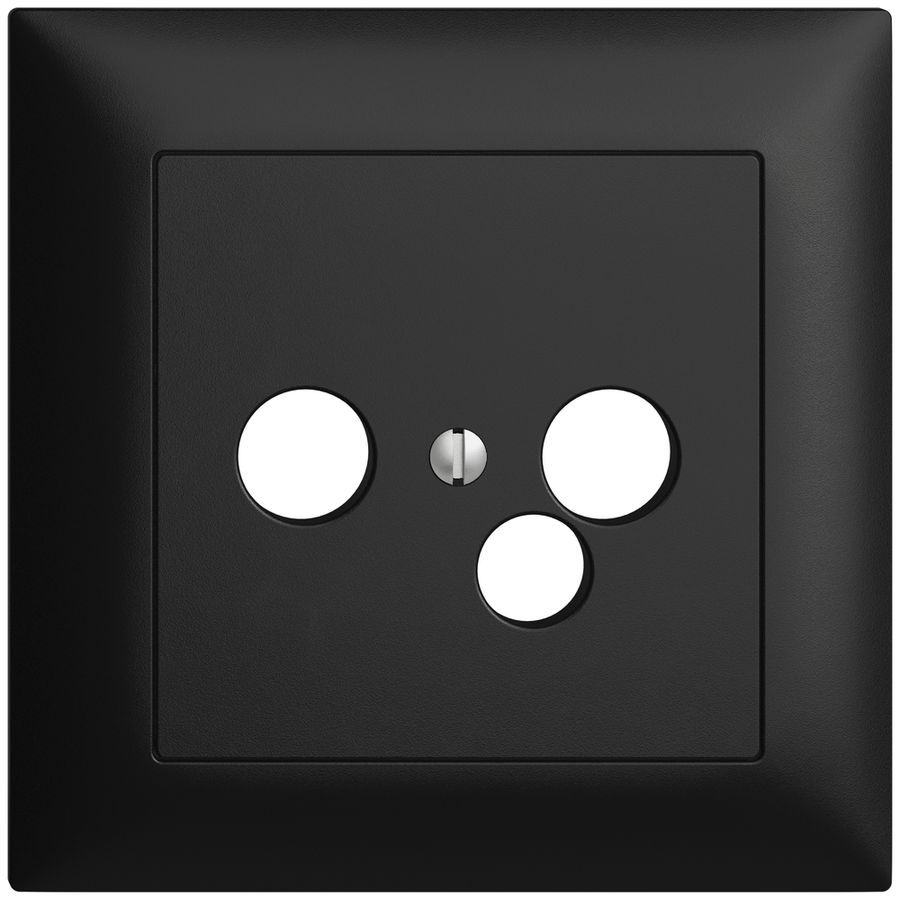 Kit frontal ENC EDIZIOdue noir 88×88mm