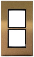 UP-Kopfzeile Legrand Arteor 1×2 horizontal 157×92mm Gold Brass