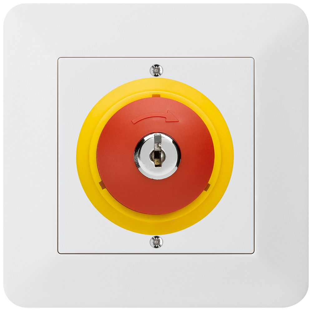 UP-SchlüsselTaster kallysto.trend NOT-AUS weiss