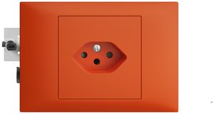 EB-Steckdose EDIZIOdue T13 orange 45…69mm