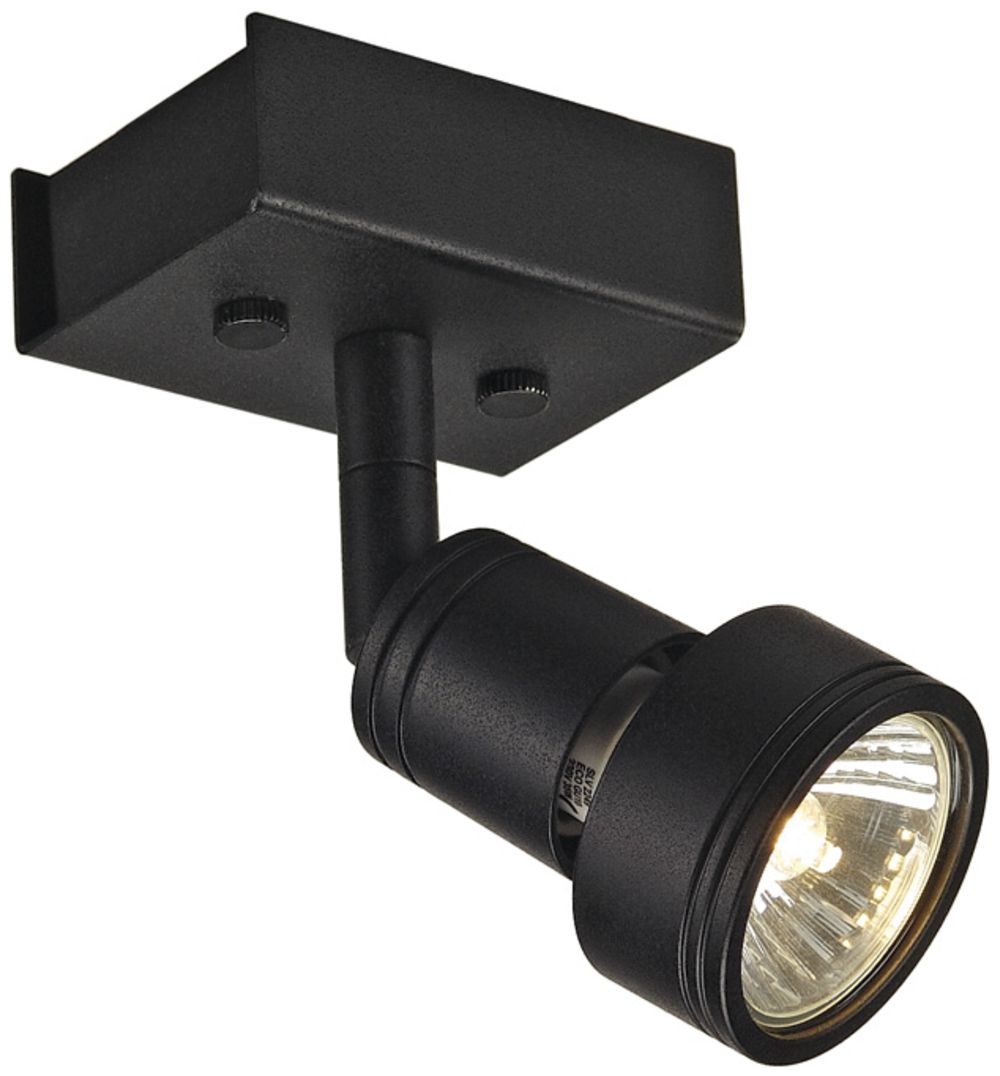 Deckenleuchte SLV PURI, GU10 50W mit Decoring IP20 schwarz