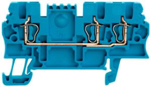 Durchgangs-Reihenklemme Weidmüller ZDU 1.5/3AN Zugfeder 1.5mm² TS35 blau
