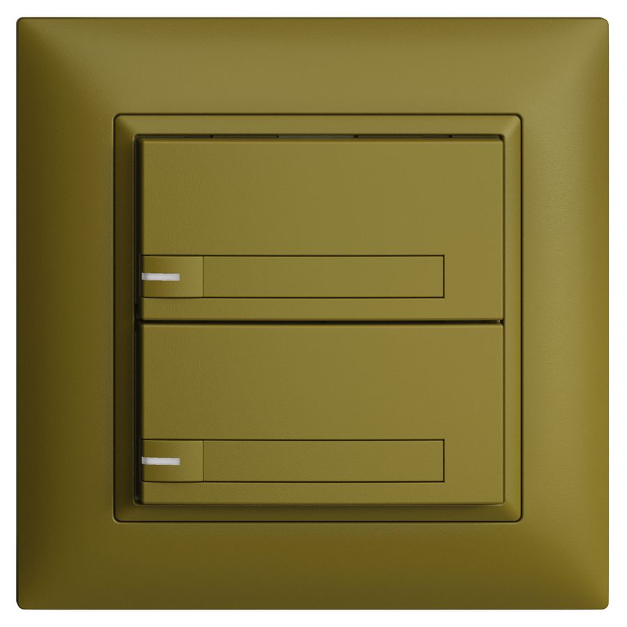 UP-KNX-Taster RGB EDUE FMI, 250mW, m.RGB-LED, m.Papier., 2×Taste, 1×Tastenb., ov