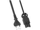Anschlusskabel BACHMANN PVC 3×1mm² Stecker T12 Kupplung GST18-3 1.5m schwarz
