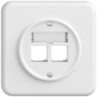 UP-Montageset STANDARDdue EASYNET S-One SNAPFIX® gerade für 2×RJ45 ws