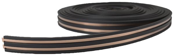 Conduttore piatto DOTLUX RETAILO 24V 2 poli materiale sintetico/rame nero 25m