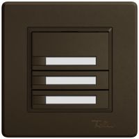 Poussoir universel ENC EDIZIO.liv UNI SNAPFIX® 12…48V s.LED 3× comm.1T étiqu.br