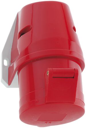 AP-Steckdose CEE Bals 4P 16A 400V 6h rot IP44 vernickelt Quick C.