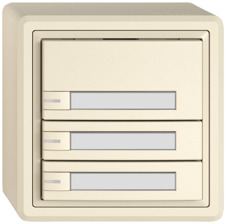 AP-Universaltaster EDIZIO.liv UNI SNAPFIX® 5…48V m.LED blau 3× 1-Tbed.Pap.cr