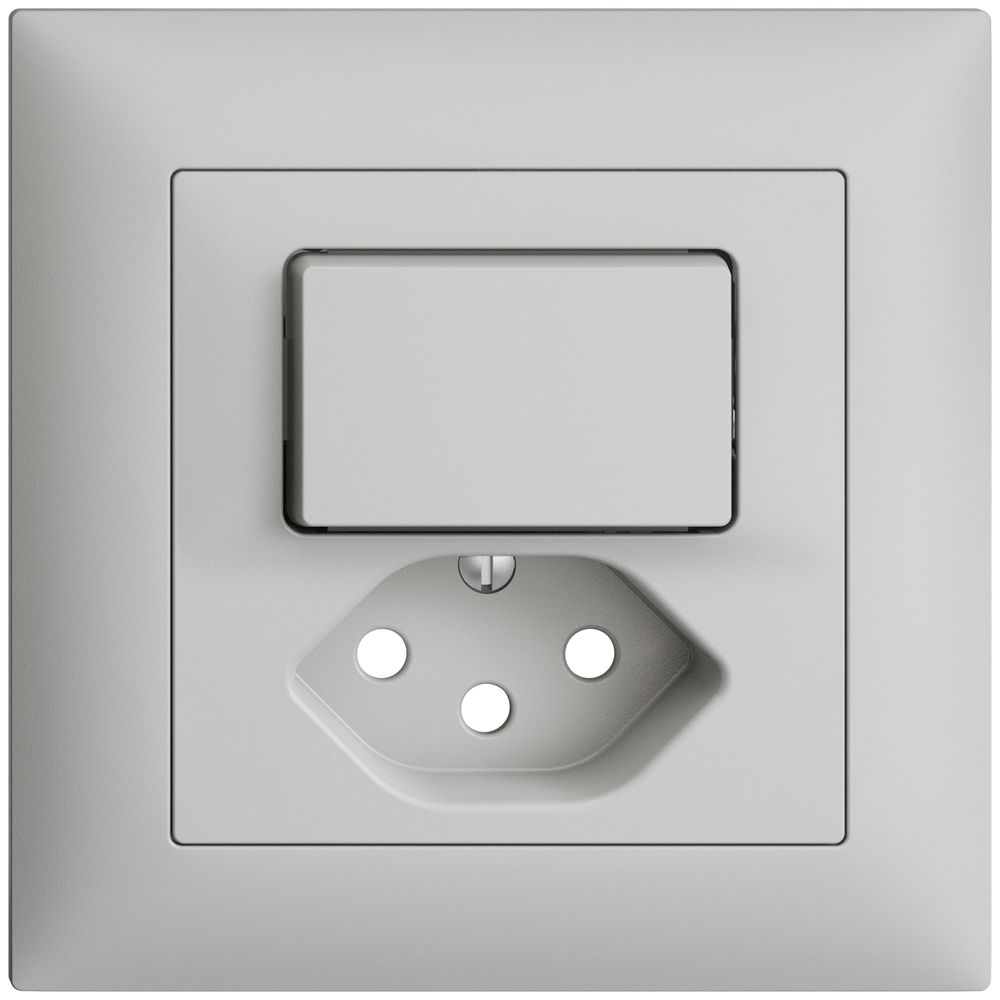 Frontset EDIZIOdue hellgrau 88×88mm T13 mit Shutter