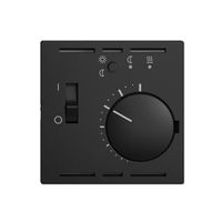 Frontset EDIZIOdue schwarz, 60×60mm für Raumthermost. mit Fühler