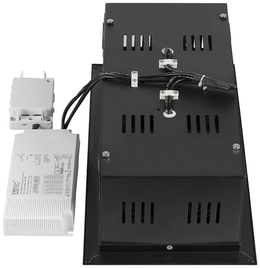 Downlight LED SLV KADUX 2×27W 3400lm 940 30° DALI 370×195mm noir