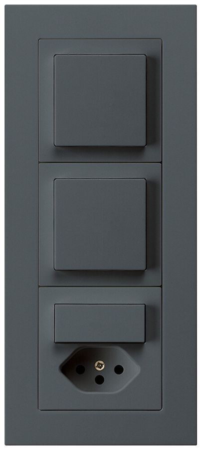 UP-Kombination kallysto.pro Gr.I-I-I vertikal 2×Schalter S3+S3/Typ 13 anthrazit