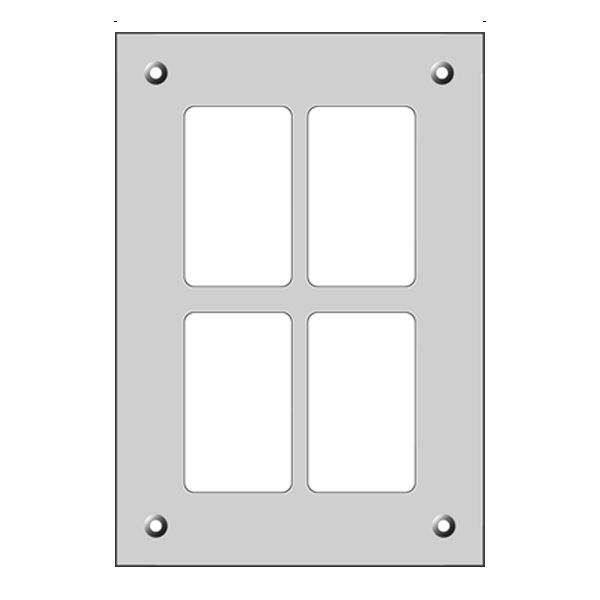 Montageplatte FH FLF 2×2 schwarz