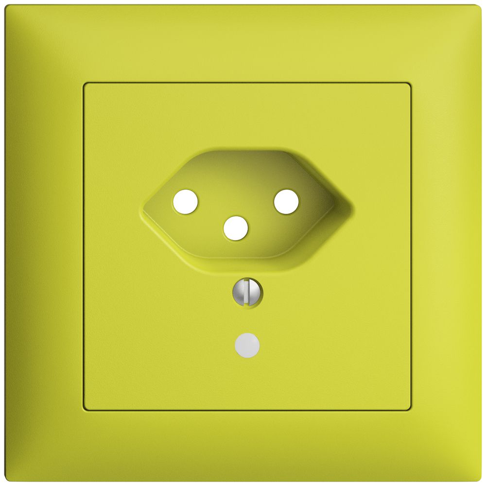 UP-Frontset EDIZIOdue T13 lemon 88×88mm mit Linse