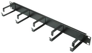 Rangierpanel 19" VALUE, 5× Kabelring Typ G 44×87mm 1HE St schwarz