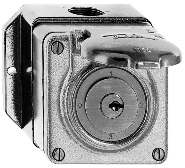 Interrupteur rotatif AP mouillé 5/1L Al nature avec serr. de sûr.