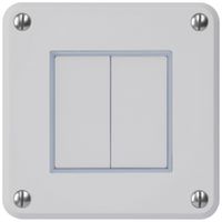 UP-Druckschalter robusto IP55 Schema 3/Drucktaster grau für Kombination