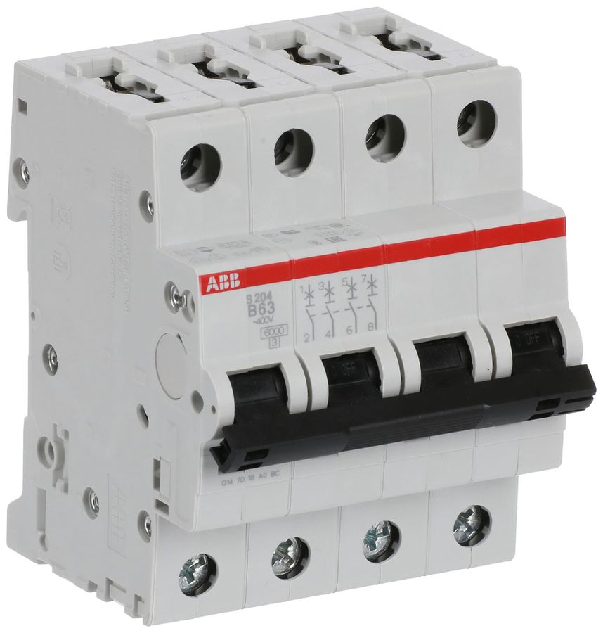 Leitungsschutzschalter ABB S204-B 63 63A B 6kA
